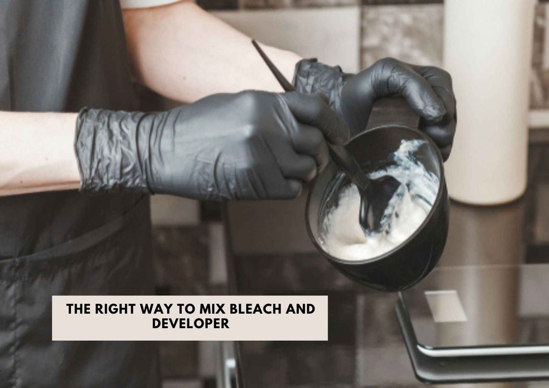 How to mix developer and bleach