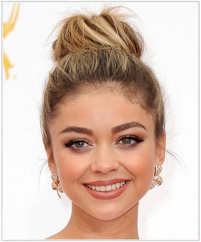 bun hairstyles for round faces