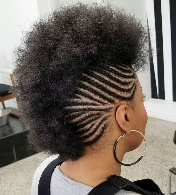 braided mohawk hairstyles with shaved sides
