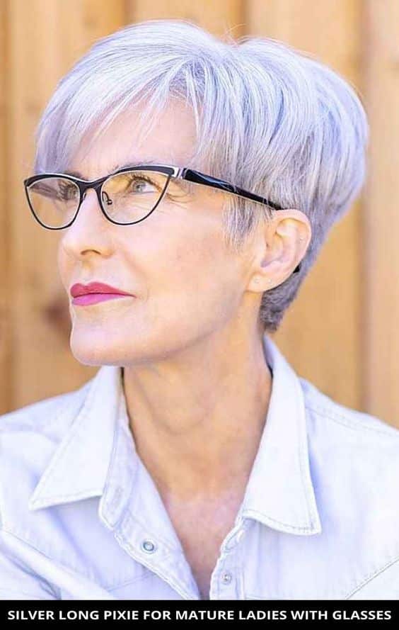 bob hairstyles for over 50 with glasses