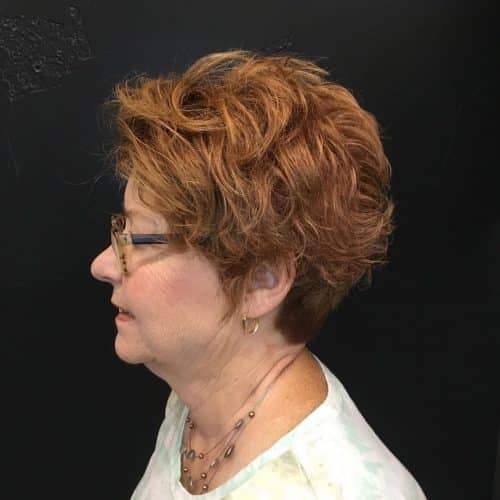 short length hairstyles for over 50 with glasses,
