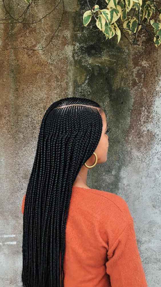 straight back tribal braids