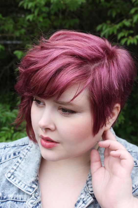 Pink Hairstyles For Plus Size Women