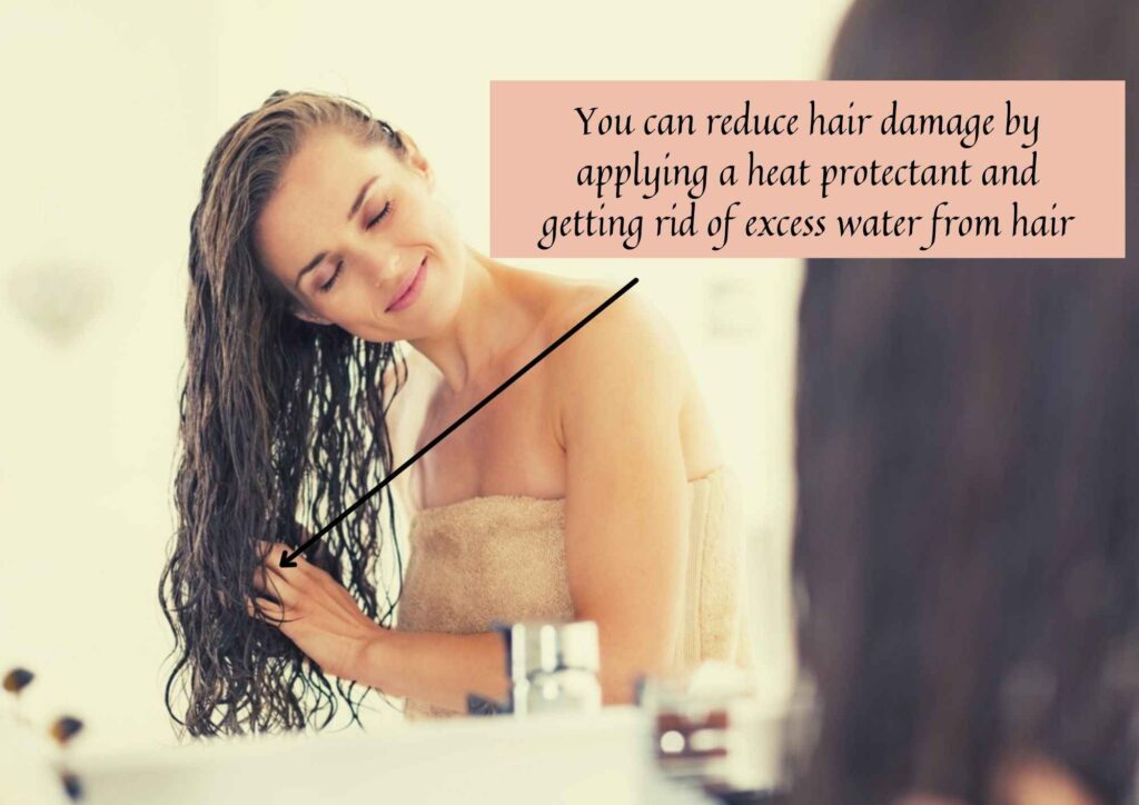 can you straighten wet hair with heat protectant