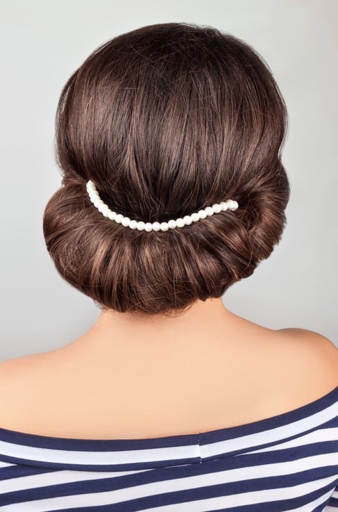 chic rolled updo