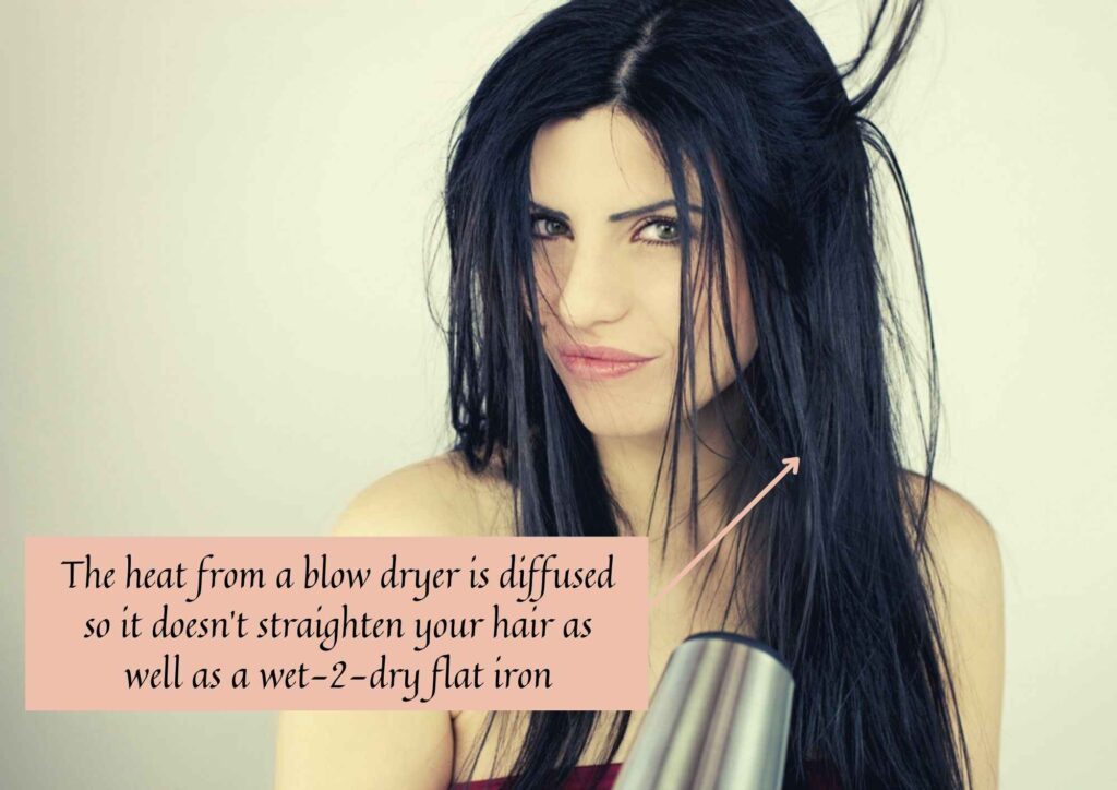 how to straighten wet hair without heat