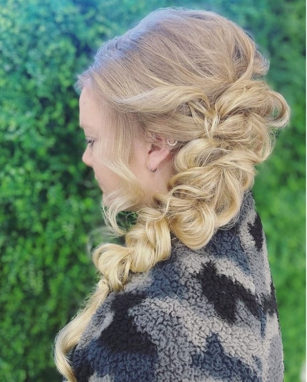 how to do a side braid with layered hair