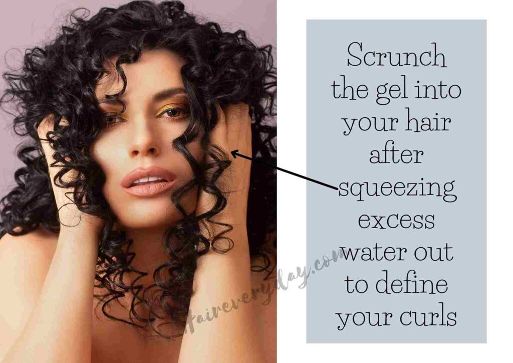 how to set curly hair with gel