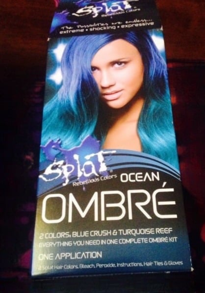 blue hair dye ombre 