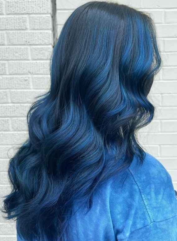blue ombre hair color