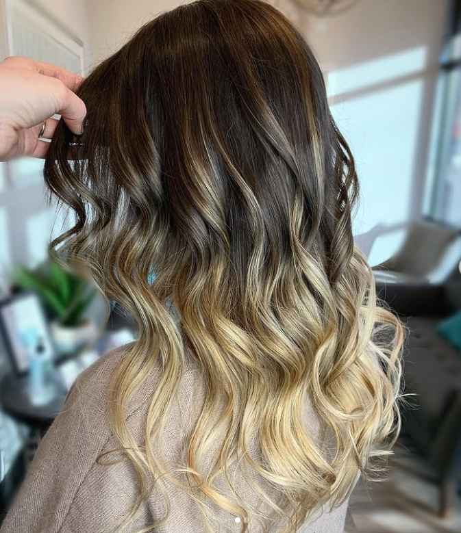brown to blonde ombre hair color