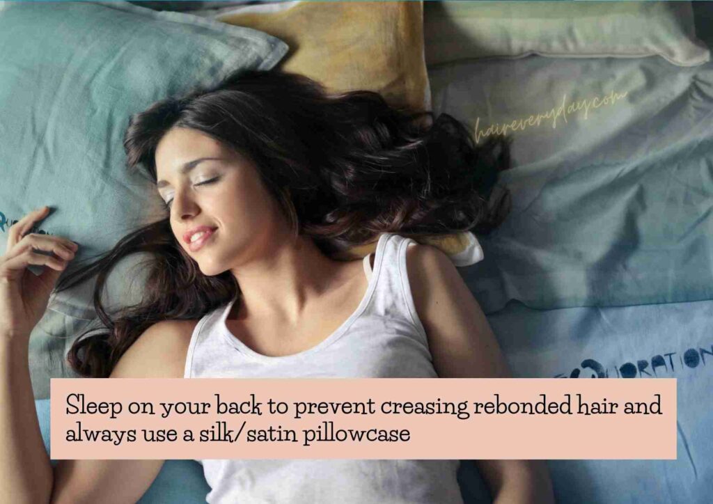 how to sleep with rebonded hair