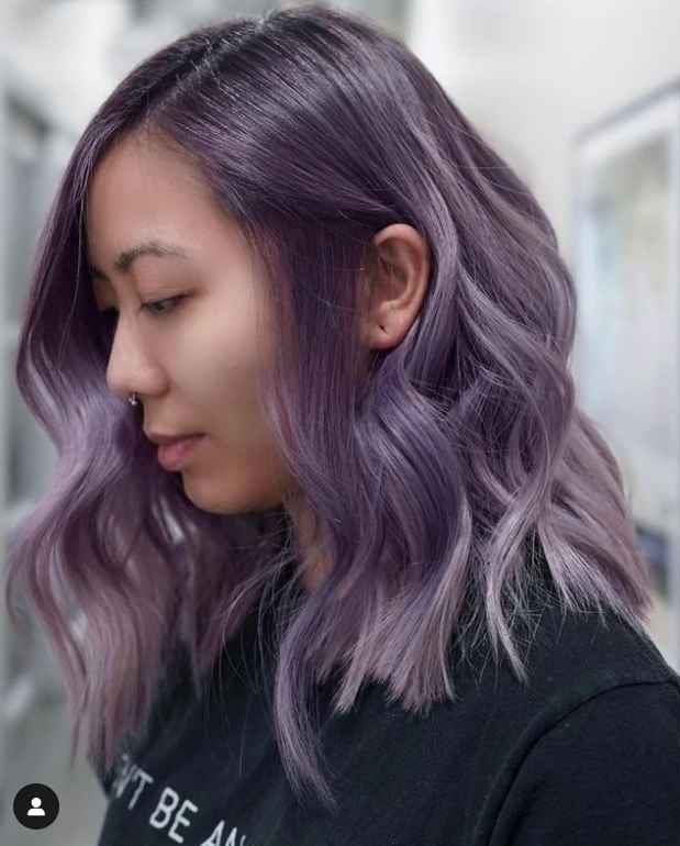 purple hair color dark hair