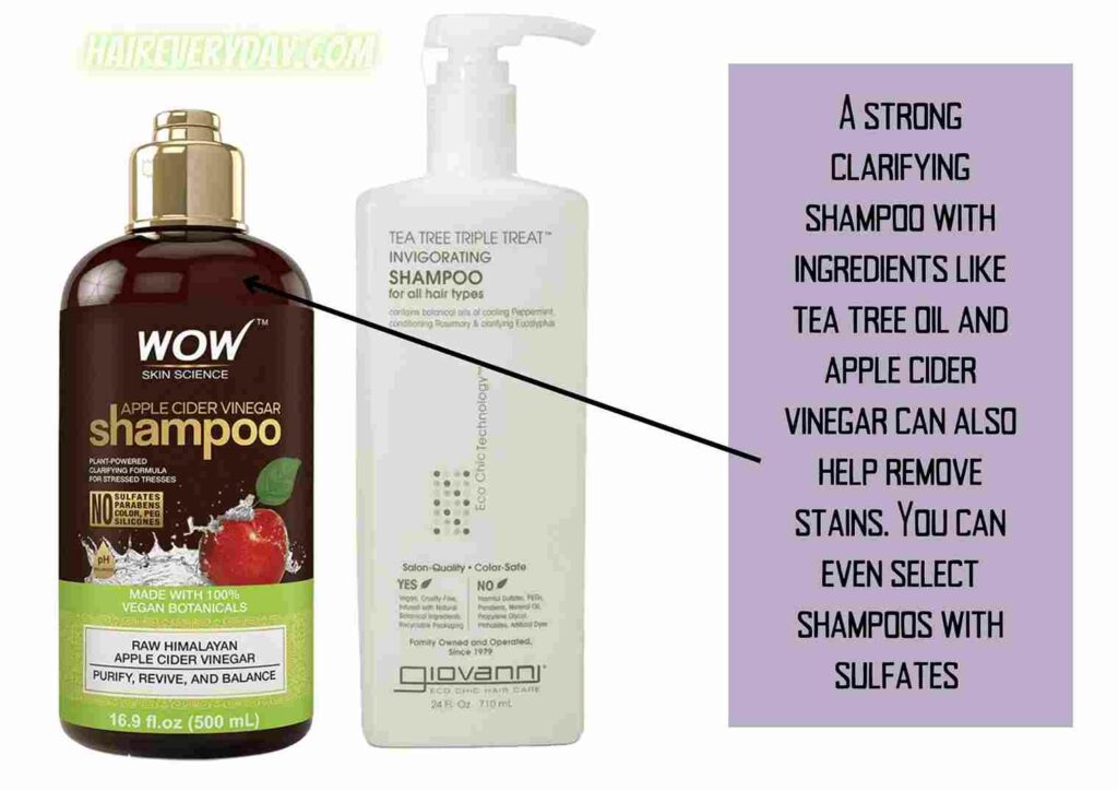 clarifying shampoo to remove purple shampoo