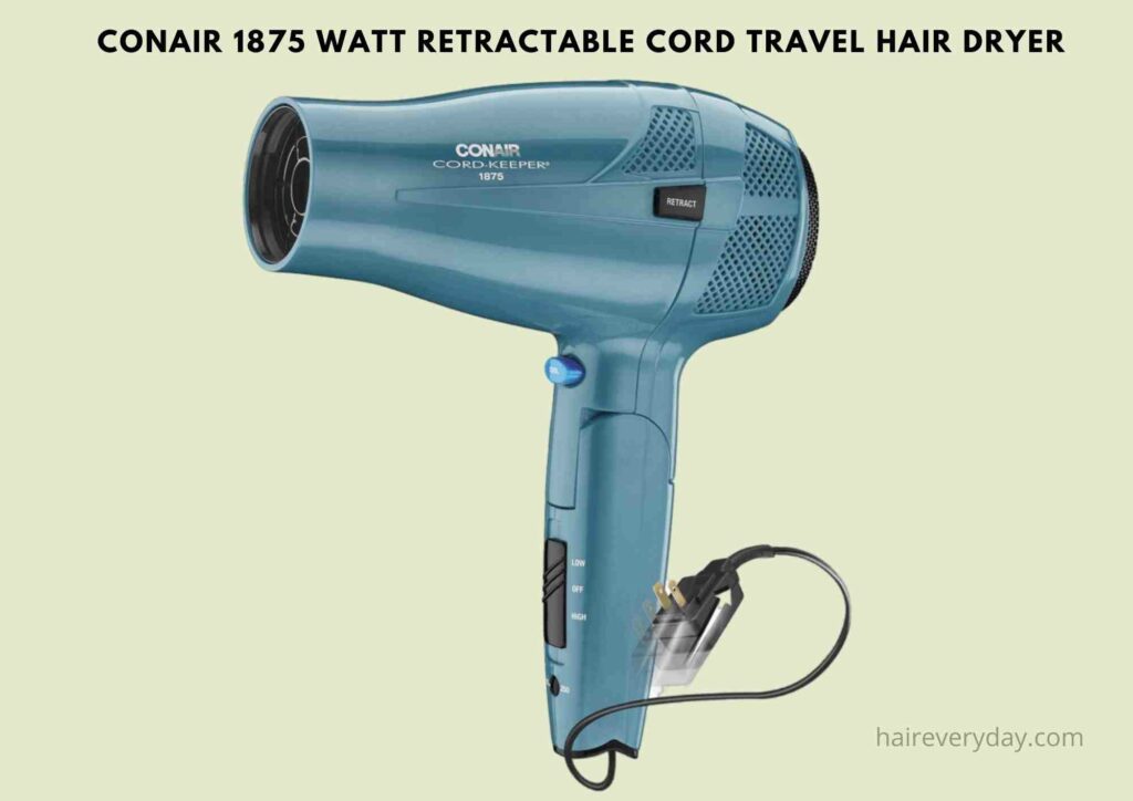 quiet hair dryer with retractable cord