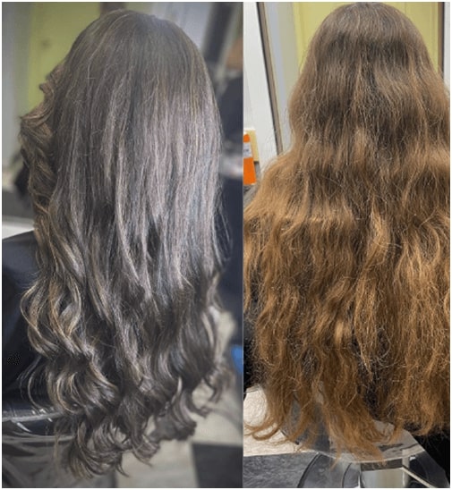 hair color correction before and after