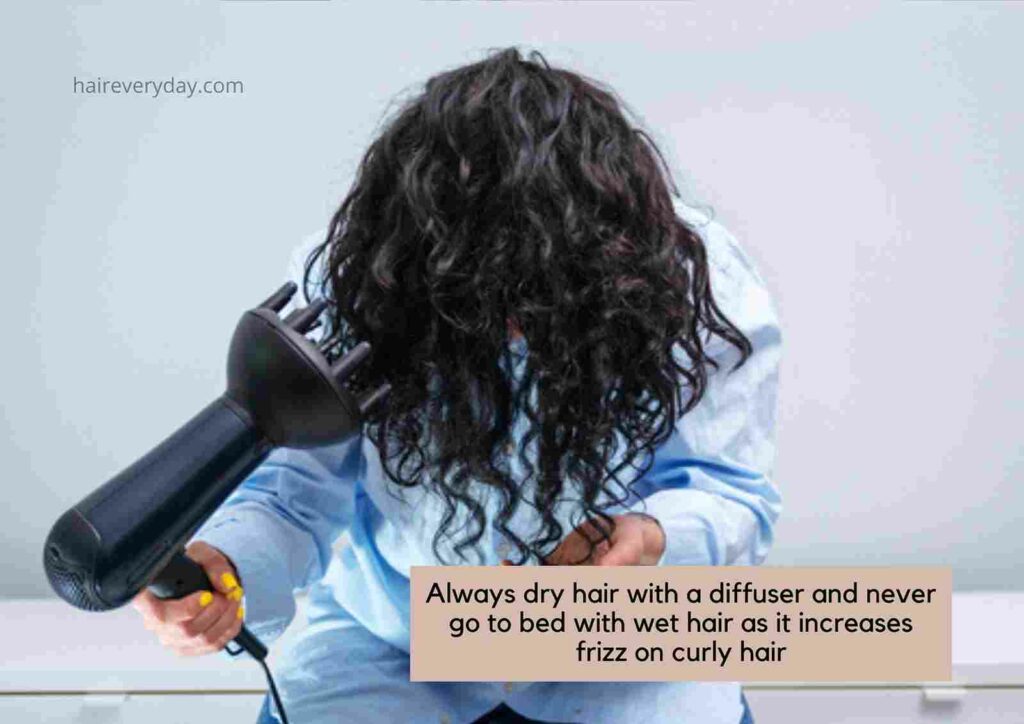 how to get rid of frizzy curly hair in 5 minutes