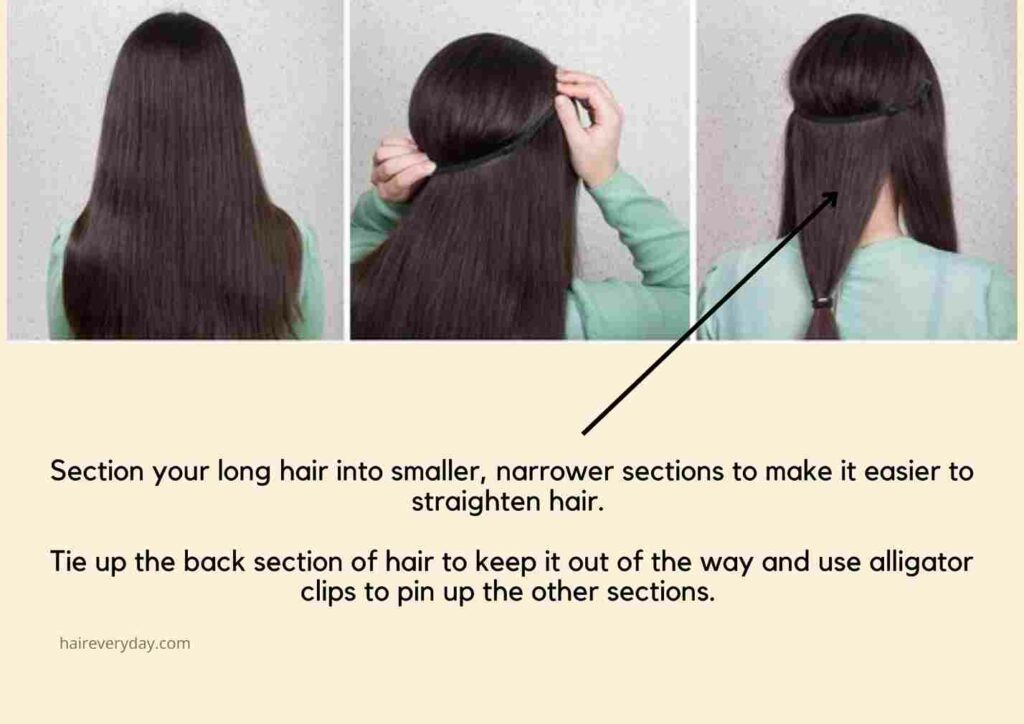 how to straighten hair with flat iron with volume