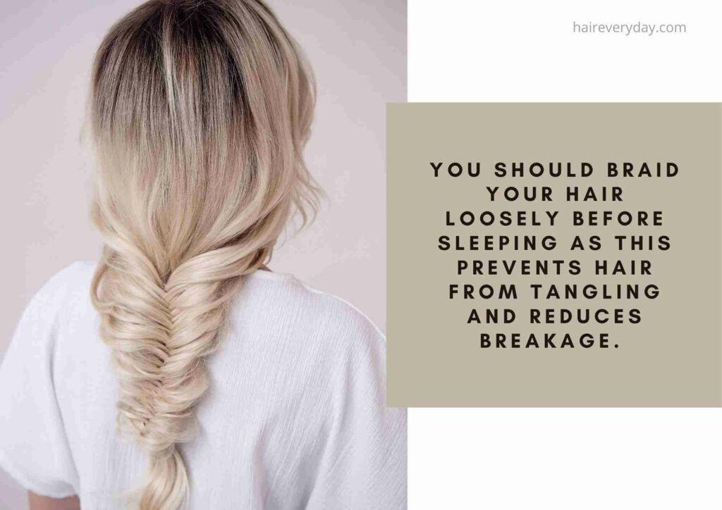 how to tie hair while sleeping for hair growth