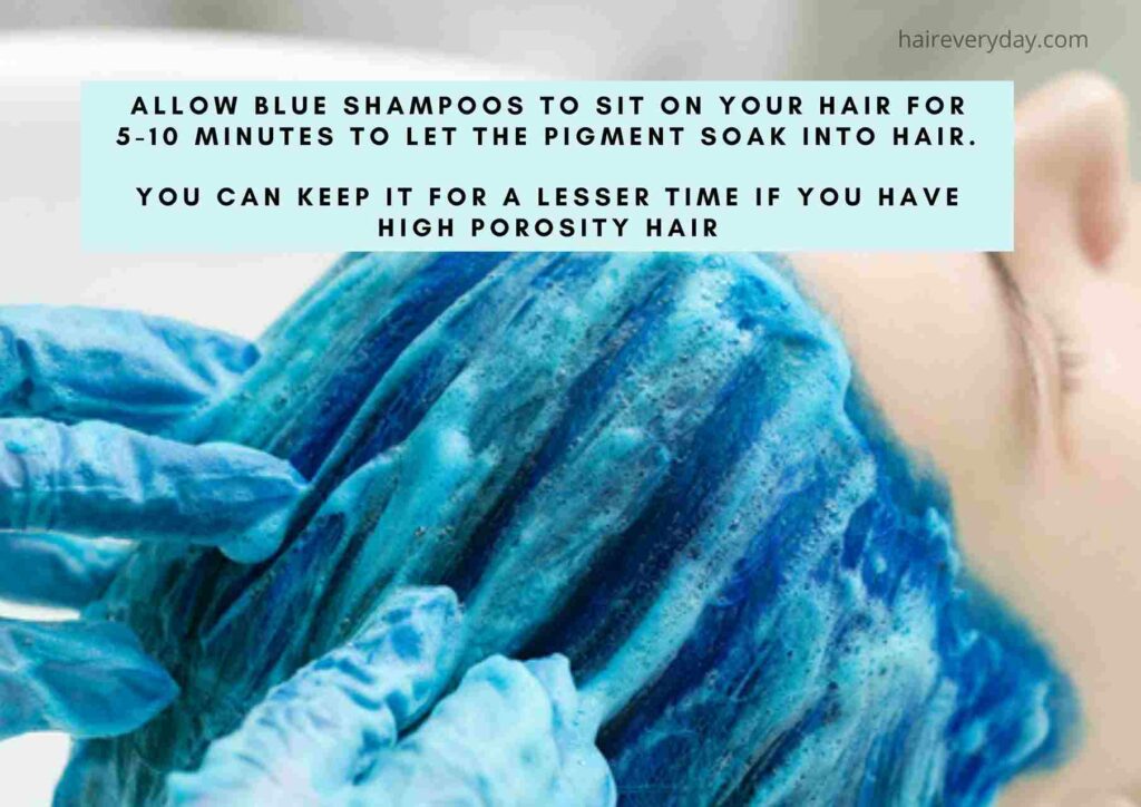 how to use blue shampoo as toner