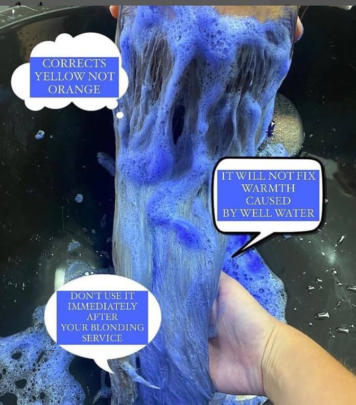 purple vs blue shampoo for brown hair