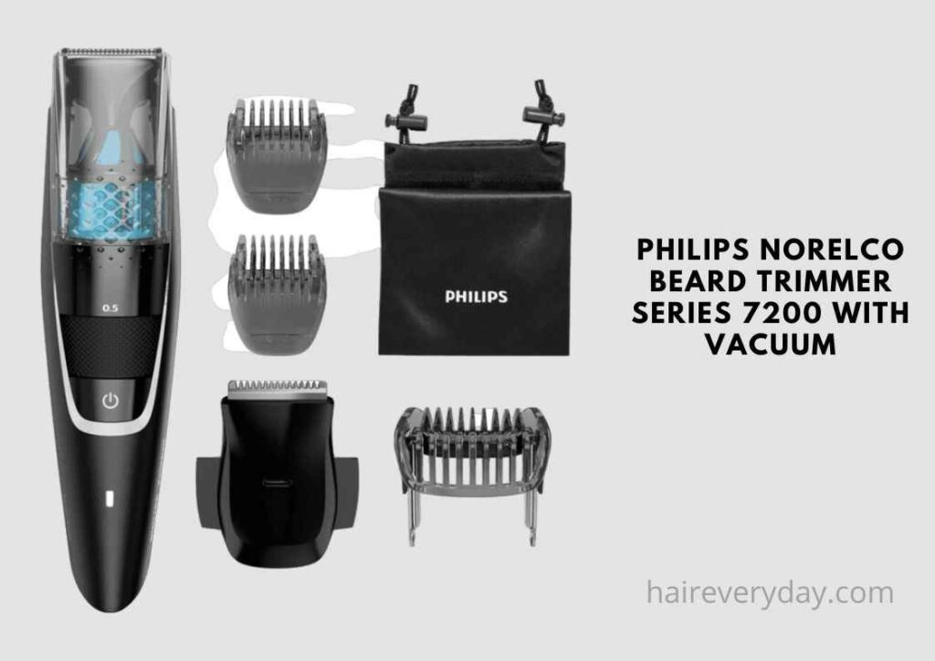 Vacuum trimmer for black men beard