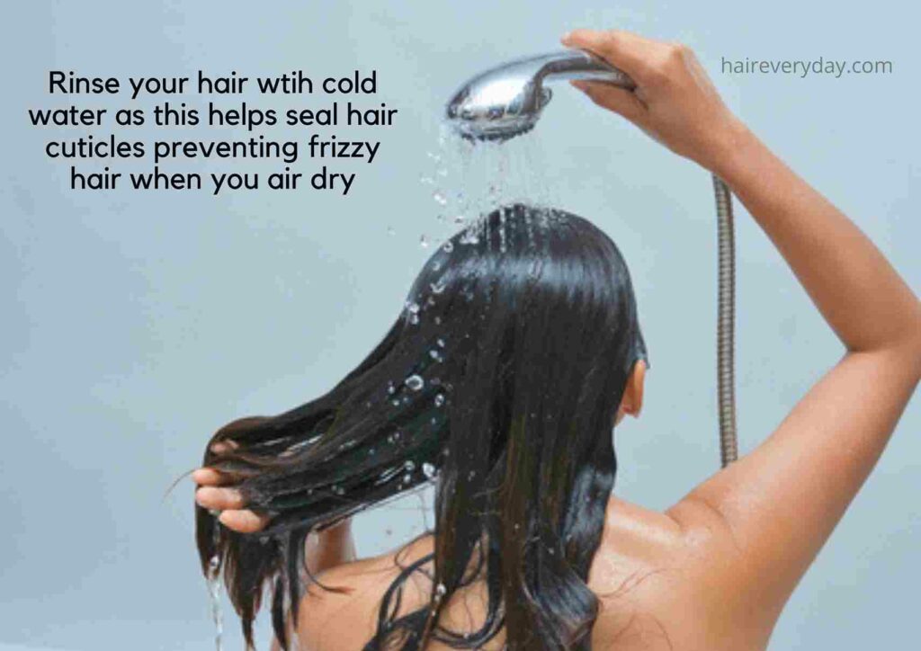 how to air dry hair straight