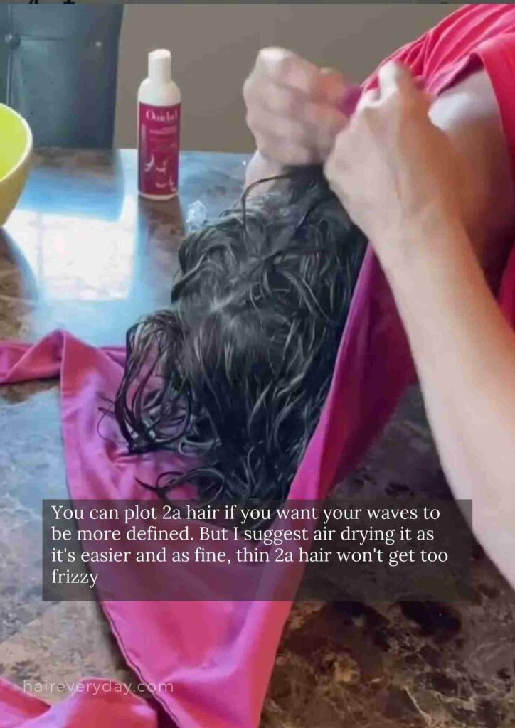 how to dry 2a hair
