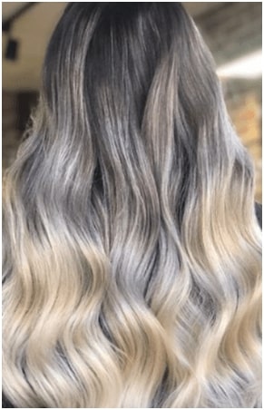
ombre highlights on black hair
