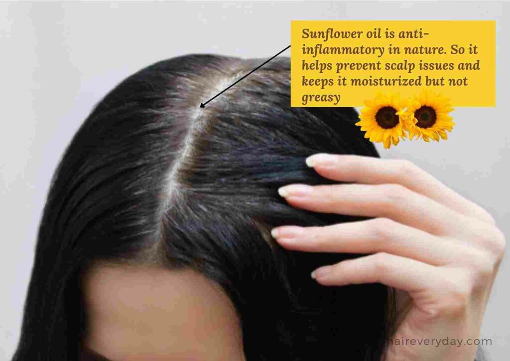 sunflower oil for grey hair