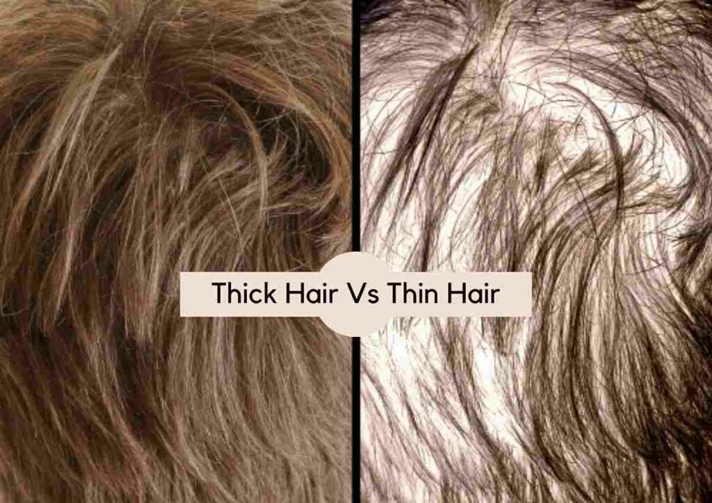 Thick hair vs. thin hair