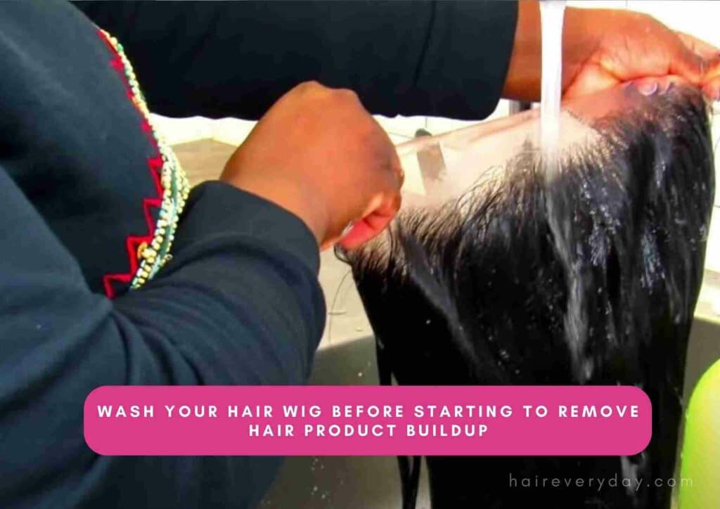 how to straighten a synthetic wig with hot water