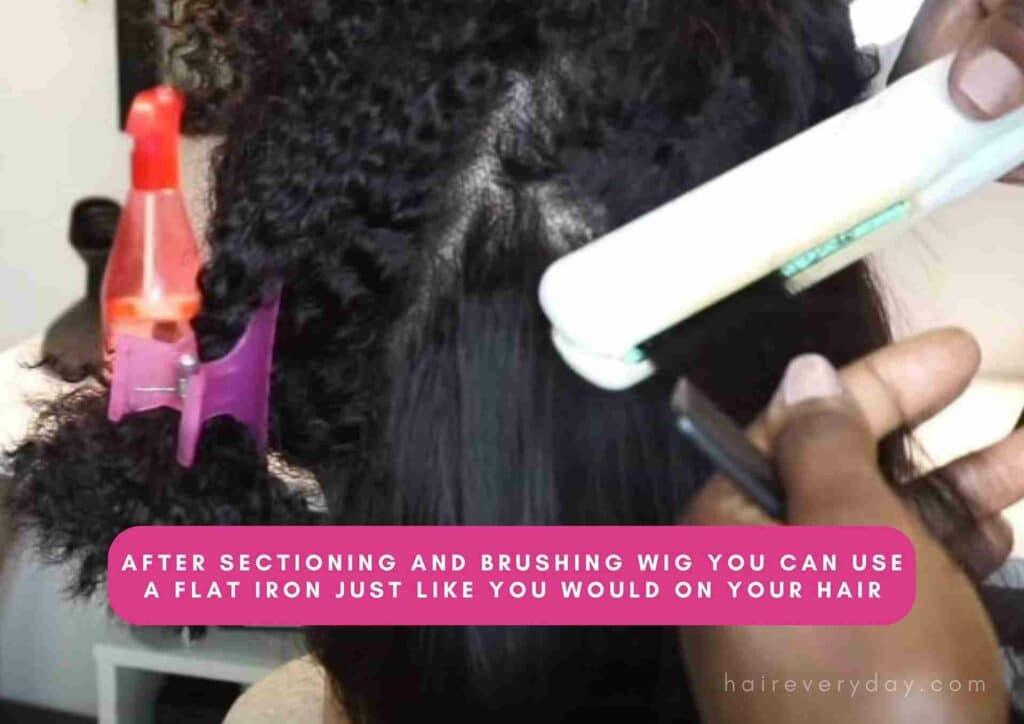 how to straighten your wig without a straightener