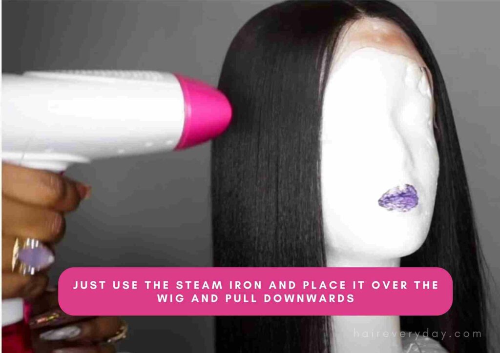 how to straighten human hair wig with iron