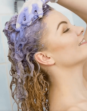 what does purple shampoo do to natural blonde hair