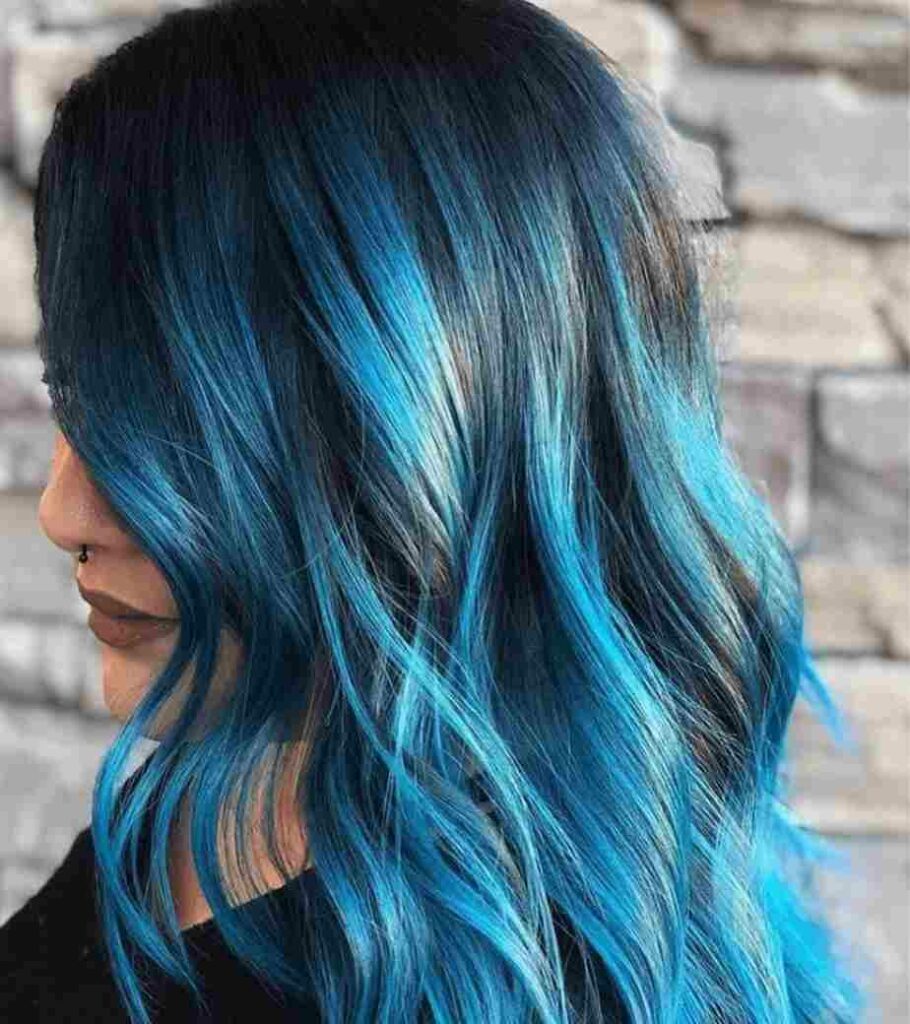 how to dye black hair to blue without bleach
