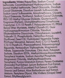 kirkland shampoo ingredients