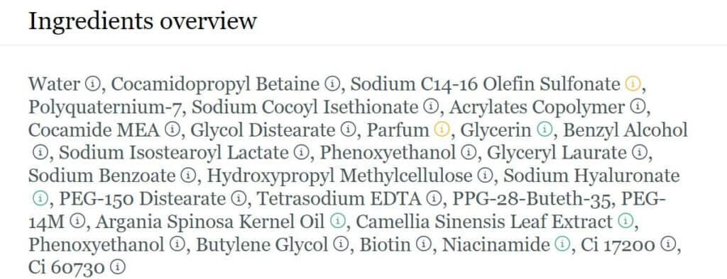 luseta shampoo ingredients review