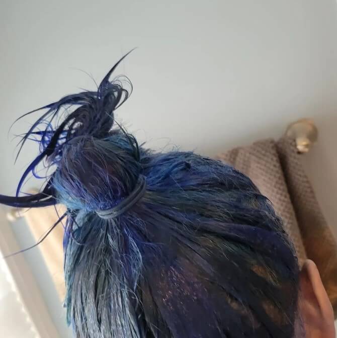 permanent blue hair dye for dark hair