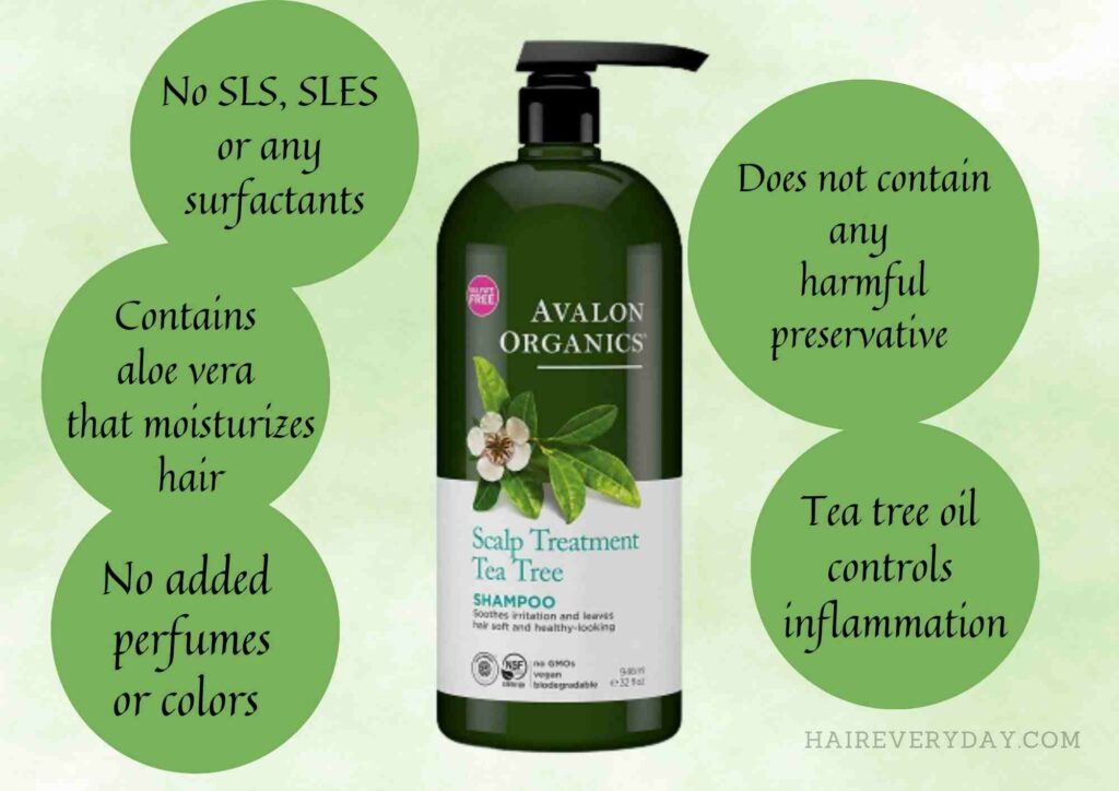 avalon organics tea tree scalp treatment shampoo ingredients