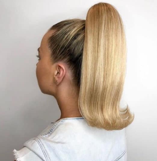 flip ponytail hairstyle