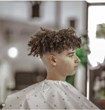 Afro perm hairstyle for men