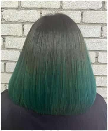 black and green ombre hair