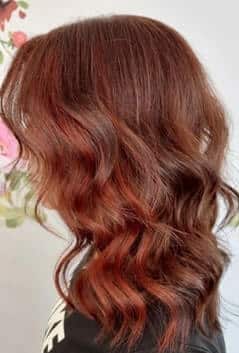cinnamon red hair color highlights