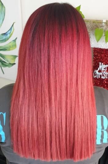 red ombre hair color ideas