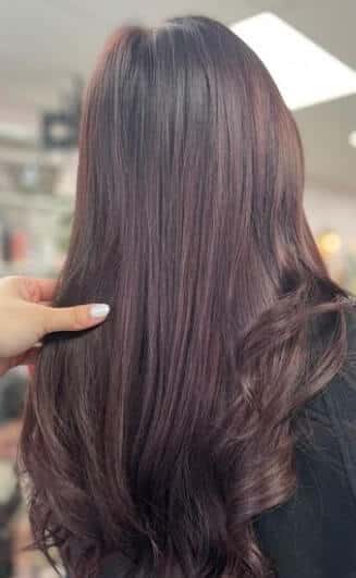 plum hair color on dark skin