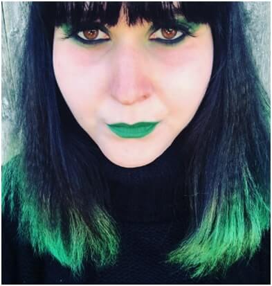 ombre green hair colour