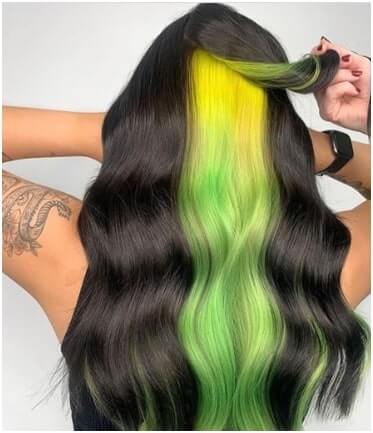 green ombre hair black girl