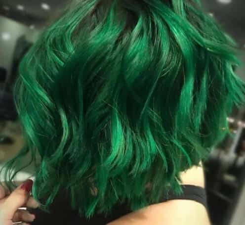 Emerald Green And Black Hair