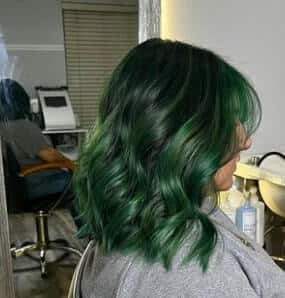 emerald green ombre hair